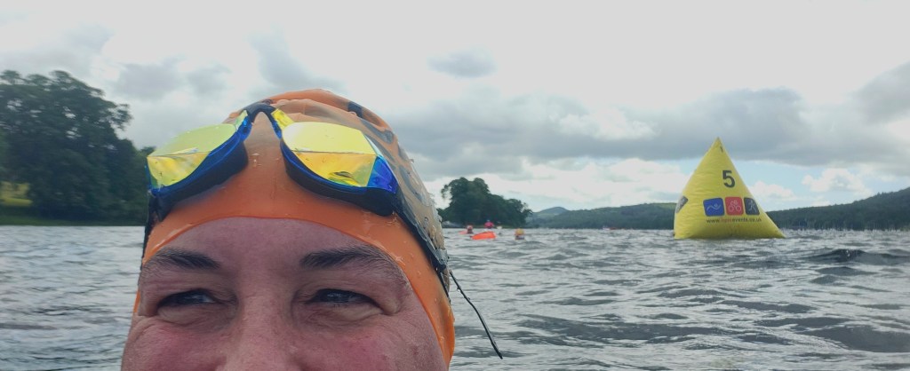 Sarah at Mile 5 on Coniston Water